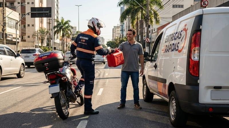Entrega de combustível para veículo em pane seca